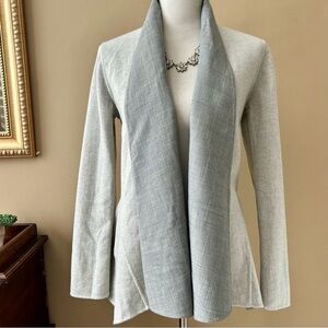 Lafayette 148 Zanita Wool Cashmere Reversible Blazer Jacket Two-Tone Gray 4